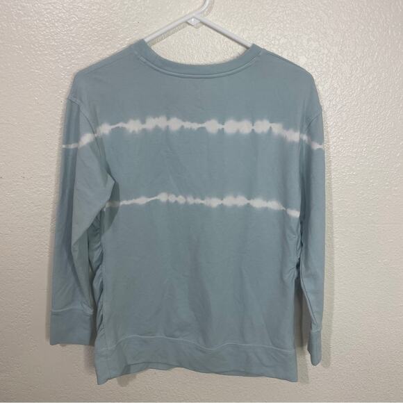 Isabel Maternity Sly Blue Tie Dye Pullover Crewneck Sweatshirt Size Small - Picture 5 of 6